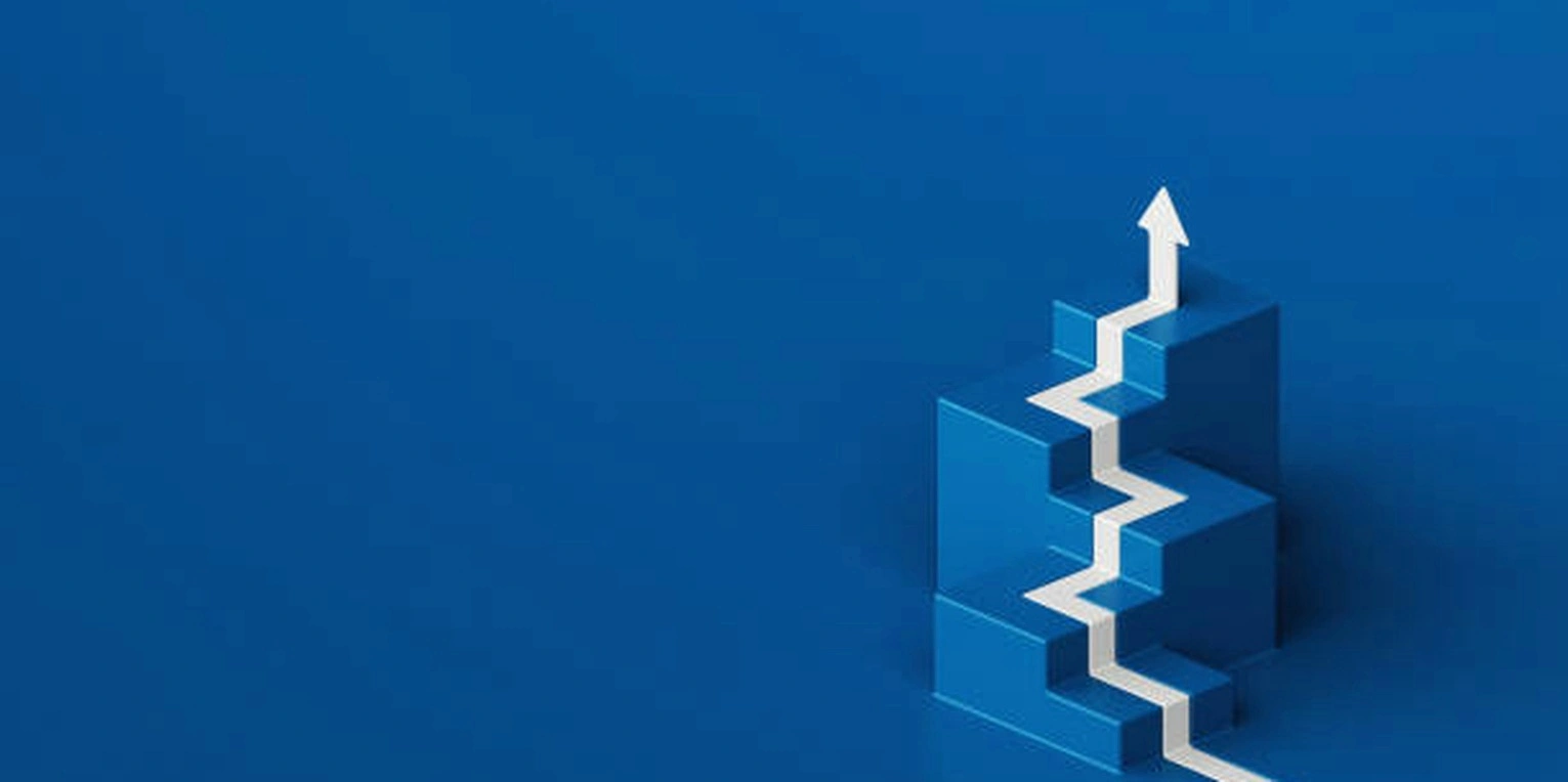 Ascending product ladder business imagery